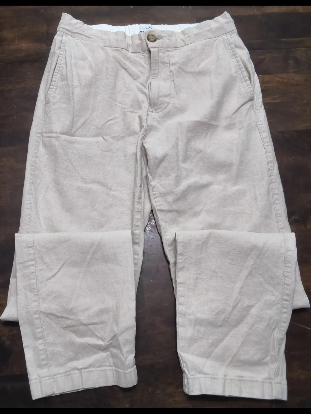Men's Linen Old Navy Pants Cream Color Size Small